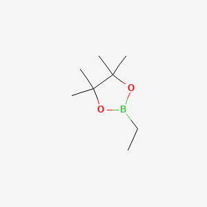 Chemical structure of 2-Ethyl-4,4,5,5-tetramethyl-1,3,2-dioxaborolane