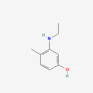 Chemical structure of 3-Ethylamino-p-cresol