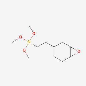 Chemical structure of Epoxycyclohexylethyltrimethoxysilane