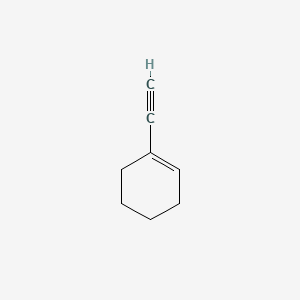 Chemical structure of 1-Ethynyl-1-cyclohexene(with stabilized BHT)