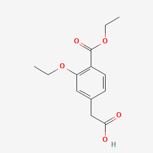 Chemical structure of 2-(3-Ethoxy-4-ethoxycarbonylphenyl)acetic Acid