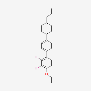 Chemical structure of 4-Ethoxy-2,3-difluoro-4'-(trans-4-propylcyclohexyl)biphenyl