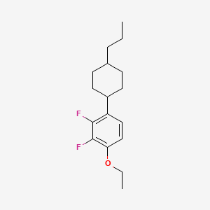 Chemical structure of 1-Ethoxy-2,3-difluoro-4-(trans-4-propylcyclohexyl)benzene