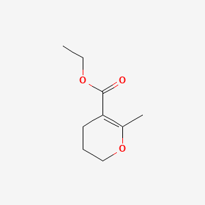 Chemical structure of 3-Ethoxycarbonyl-5,6-dihydro-2-methyl-4H-pyran