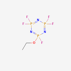 Chemical structure of Ethoxy(pentafluoro)cyclotriphosphazene