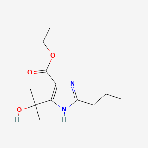 Chemical structure of Ethyl 4-(2-Hydroxy-2-propyl)-2-propyl-1H-imidazole-5-carboxylate