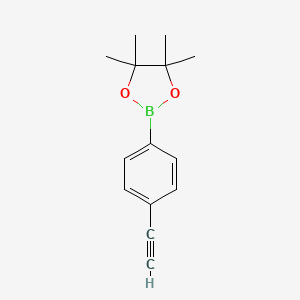 Chemical structure of 4-Ethynylphenylboronic acid pinacol ester