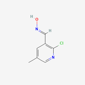 Chemical structure of (E)-2-Chloro-5-methylnicotinaldehyde oxime