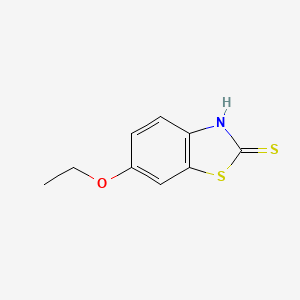 Chemical structure of 6-Ethoxy-2-mercaptobenzothiazole