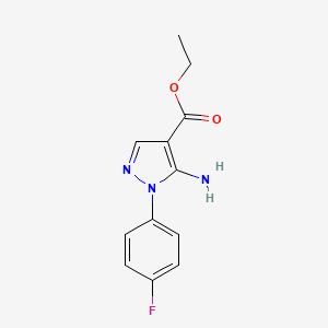 Chemical structure of ETHYL 5-AMINO-1-(4-FLUOROPHENYL)-1H-PYRAZOLE-4-CARBOXYLATE