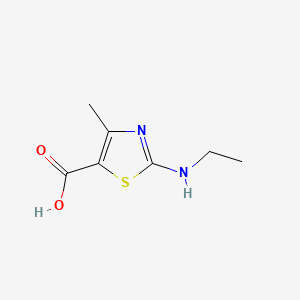 Chemical structure of 2-(Ethylamino)-4-methyl-1,3-thiazole-5-carboxylic acid
