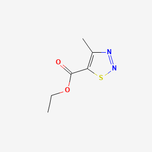 Chemical structure of Ethyl 4-methyl-1,2,3-thiadiazole-5-carboxylate
