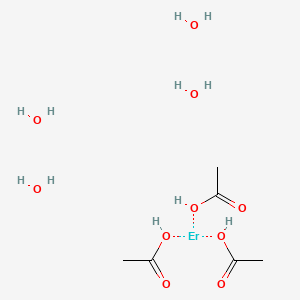 Chemical structure of Erbium acetate hydrate