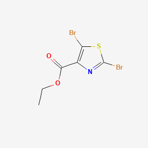 Chemical structure of Ethyl 2,5-Dibromothiazole-4-carboxylate