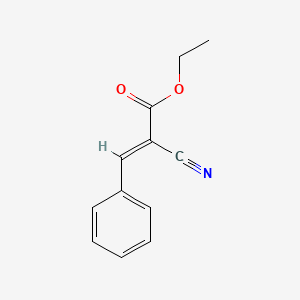 Chemical structure of Ethyl trans-α-cyanocinnamate