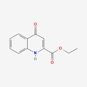 Chemical structure of Ethyl 4-hydroxy-2-quinolinecarboxylate