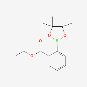 Chemical structure of 2-Ethoxycarbonylphenylboronic acid pinacol ester