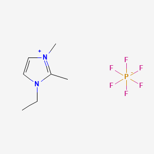 Chemical structure of 1-Ethyl-2,3-dimethylimidazolium hexafluorophosphate