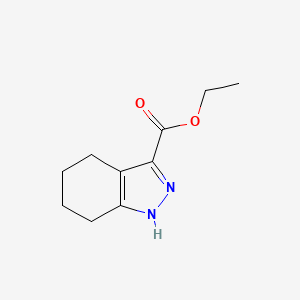 Chemical structure of Ethyl 4,5,6,7-tetrahydro-1H-indazole-3-carboxylate