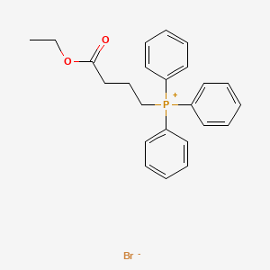 Chemical structure of [3-(Ethoxycarbonyl)propyl]triphenylphosphonium bromide
