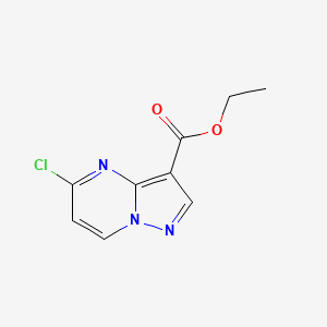 Chemical structure of ethyl 5-chloropyrazolo[1,5-a]pyrimidine-3-carboxylate