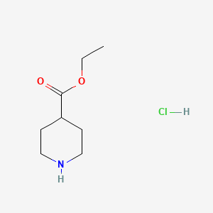 Chemical structure of ethyl piperidine-4-carboxylate hydrochloride
