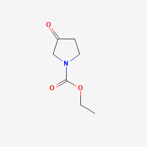 Chemical structure of ethyl 3-oxopyrrolidine-1-carboxylate