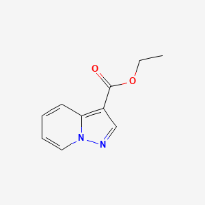 Chemical structure of ethyl pyrazolo[1,5-a]pyridine-3-carboxylate