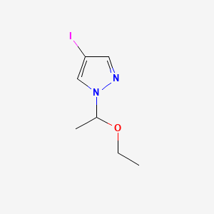 Chemical structure of 1-(1-ethoxyethyl)-4-iodo-1H-pyrazole