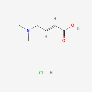 Chemical structure of (2E)-4-(dimethylamino)but-2-enoic acid hydrochloride