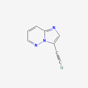 Chemical structure of 3-ethynylimidazo[1,2-b]pyridazine