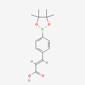 Chemical structure of 4-(E-2-Carboxyvinyl)phenylboronic acid pinacol ester
