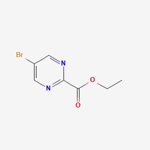 Chemical structure of Ethyl 5-bromopyrimidine-2-carboxylate