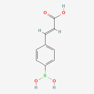 Chemical structure of 4-(E-2-Carboxyvinyl)phenylboronic acid