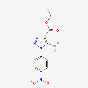 Chemical structure of Ethyl 5-amino-1-(4-nitrophenyl)-1h-pyrazole-4-carboxylate