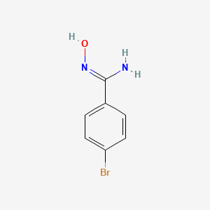 Chemical structure of (E)-4-Bromo-N'-hydroxybenzimidamide