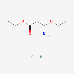 Chemical structure of Ethyl 3-ethoxy-3-imino-propionate hydrochloride