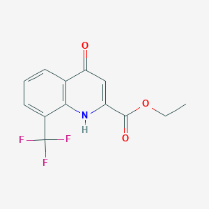 Chemical structure of 4-Hydroxy-8-(Trifluoromethyl)-3-Quinolinecarboxylicacid Ethyl Ester