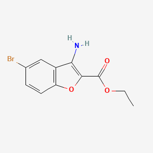 Chemical structure of Ethyl 3-amino-5-bromo-1-benzofuran-2-carboxylate