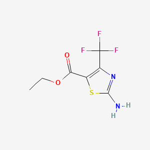 Chemical structure of Ethyl 2-amino-4-(trifluoromethyl)thiazole-5-carboxylate