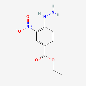 Chemical structure of Ethyl 4-hydrazinyl-3-nitrobenzoate