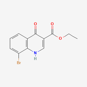 Chemical structure of Ethyl 8-bromo-4-hydroxyquinoline-3-carboxylate