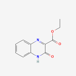 Chemical structure of Ethyl 3-oxo-3,4-dihydro-2-quinoxalinecarboxylate