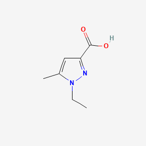 Chemical structure of 1-Ethyl-5-methyl-1H-pyrazole-3-carboxylic acid