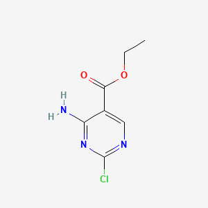 Chemical structure of 4-Amino-2-chloropyrimidine-5-carboxylic acid ethyl ester