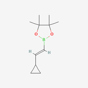 Chemical structure of (E)-2-Cyclopropylvinylboronic acid pinacol ester