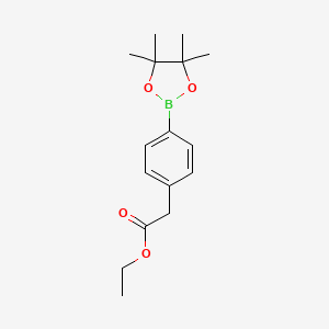 Chemical structure of 4-Ethoxycarbonylmethylphenylboronic acid, pinacol ester