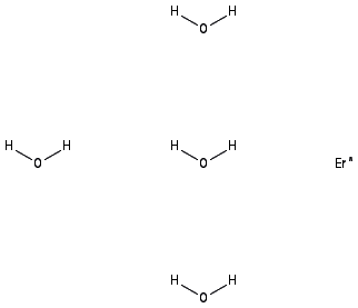 Chemical structure of Erbium(III) acetate tetrahydrate