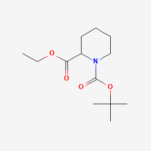 Chemical structure of Ethyl 1-Boc-piperidine-2-carboxylate
