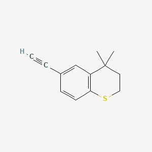 Chemical structure of 6-Ethynyl-4,4-dimethylthiochroman